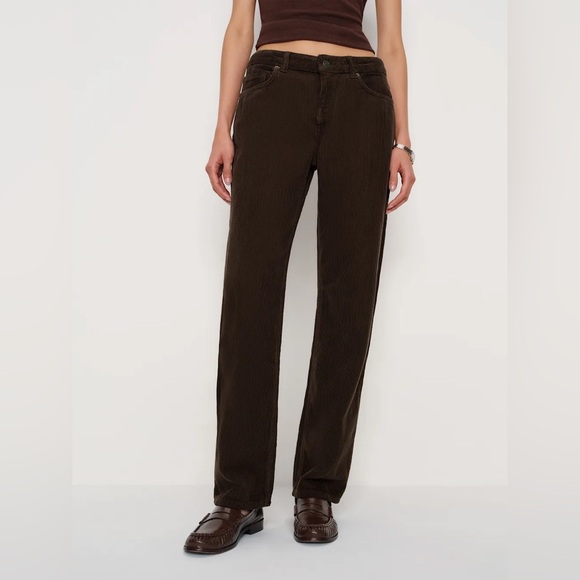 Reformation Charlee Low Rise Straight Leg Jeans Brown - Size 29 - Picture 2 of 7